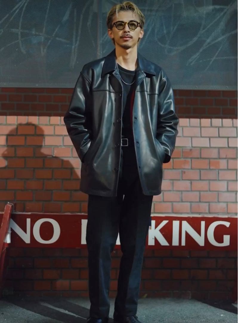 LEATHER MID LENGTH DAPPER COAT - メルカリ