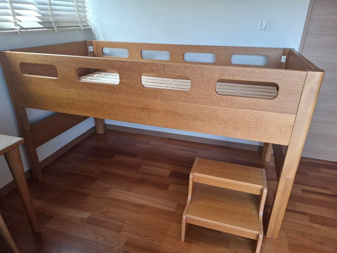 お値下しました！ACTUS ファズル　キッズベッド　ロフトベッド ステップ階段付 階段付き システムベッド Leaf step(リーフステップ) LVLタイプ 4色