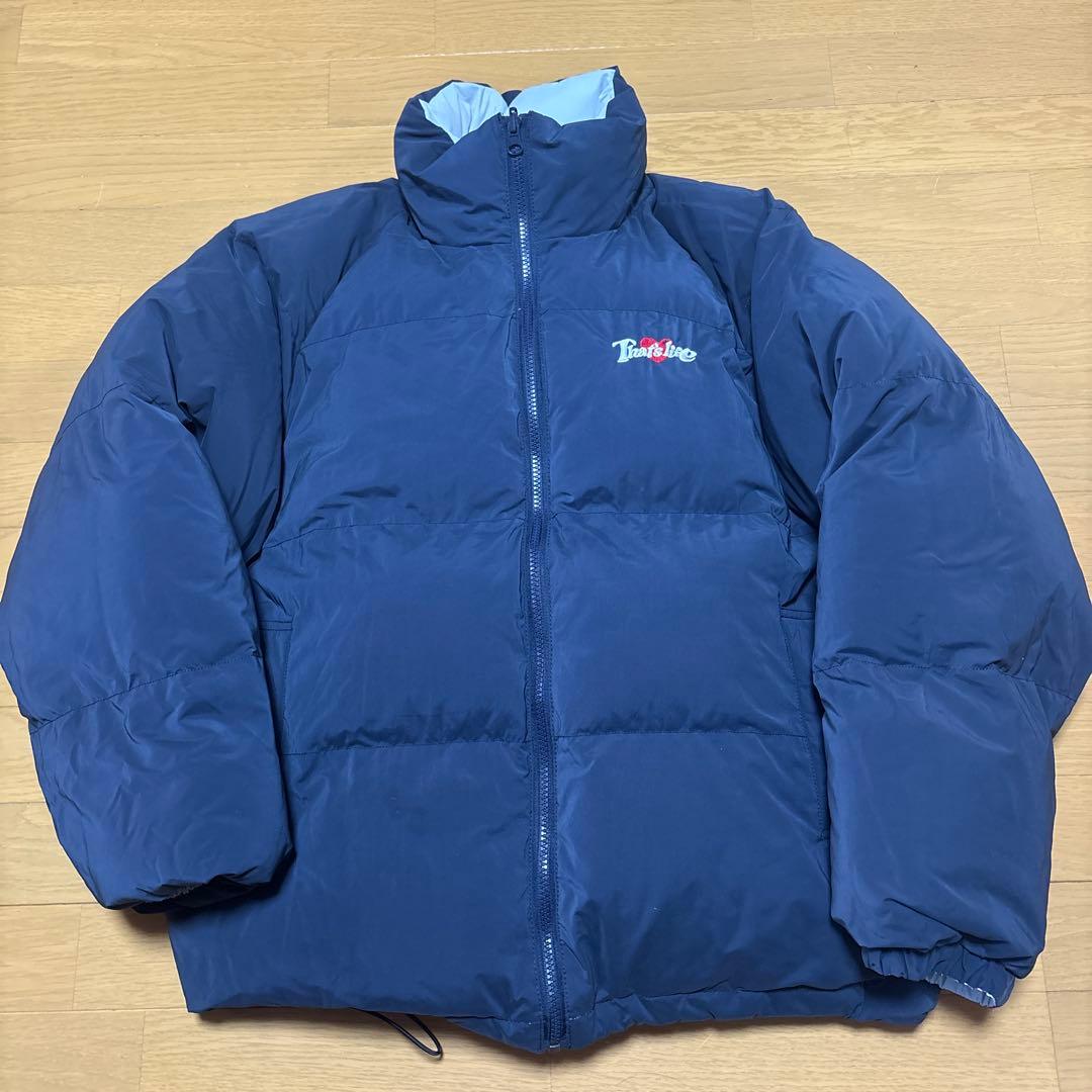 即完売品】That's life リバーシブル ダウンジャケット 刺繍ロゴ L