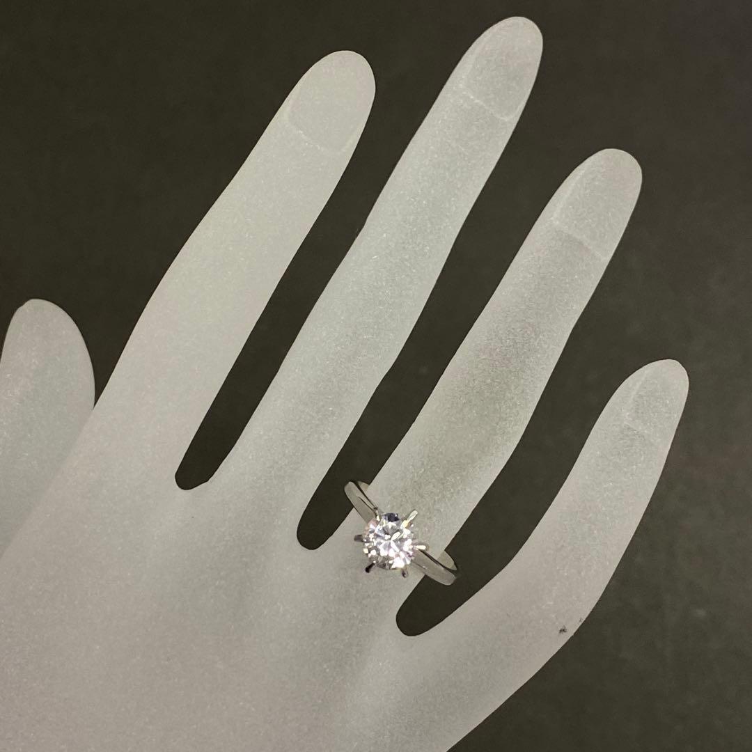 キッミ　Pt850　1.50ct　キュービックジルコニアリング