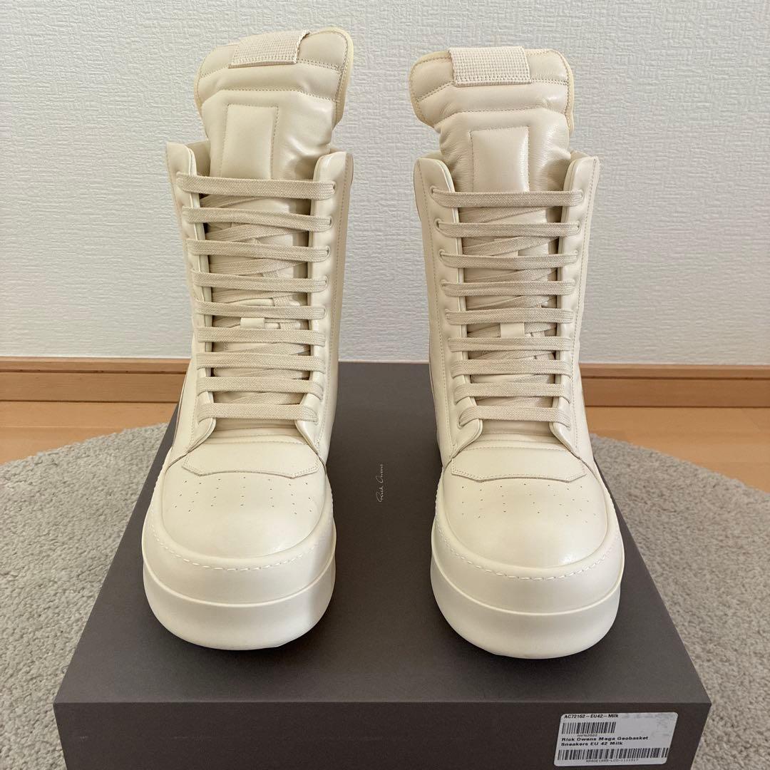 Rick Owens Mega Geobasket milk メガジオバスケット - メルカリ