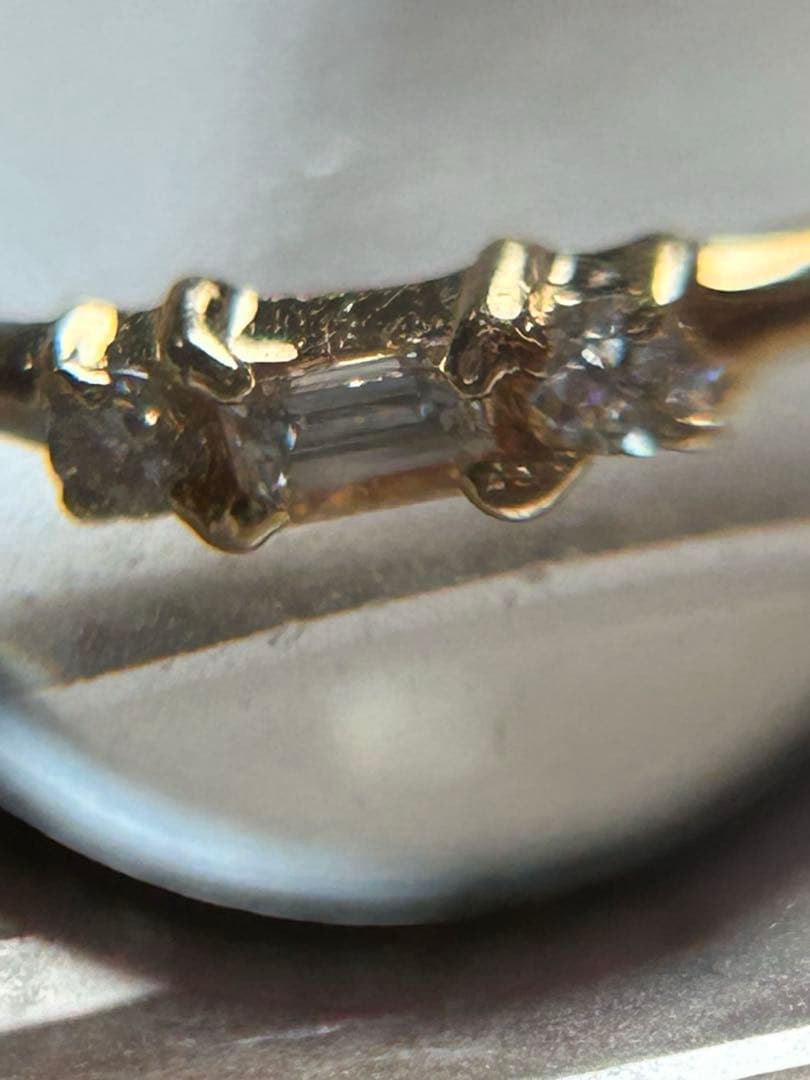 K18YG ダイヤリング　　0.08ct 9号