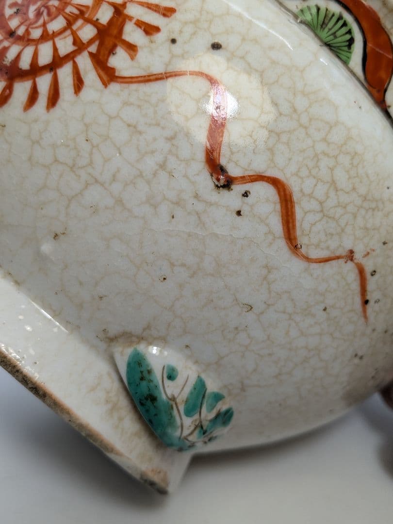 大正～昭和初期 赤絵香炉 香道具 仏具 お香 アロマグッズ 香爐 置物