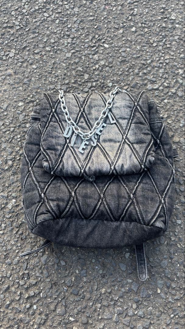 DIESEL charm-d backpack リュック DIESEL◇リュック/デニム/GRY/CHARM-D BACKPACK S : セカンド