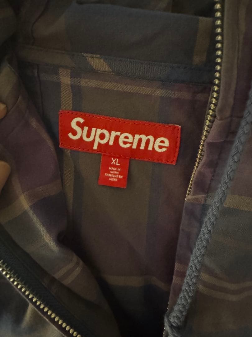 Supreme チェック柄 アノラックパーカー XL - メルカリ
