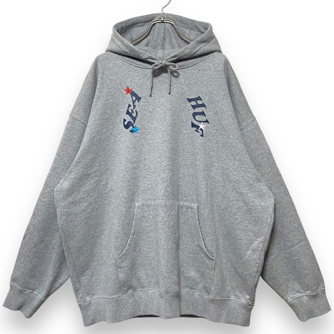 平野紫耀・コムドットゆうた着用】WIND AND SEA×HUF パーカー 灰