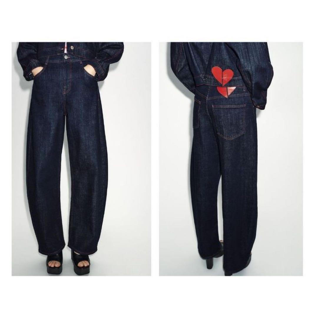 ZARA Z1975 ハイウエストバレルフィットデニムパンツ - メルカリ