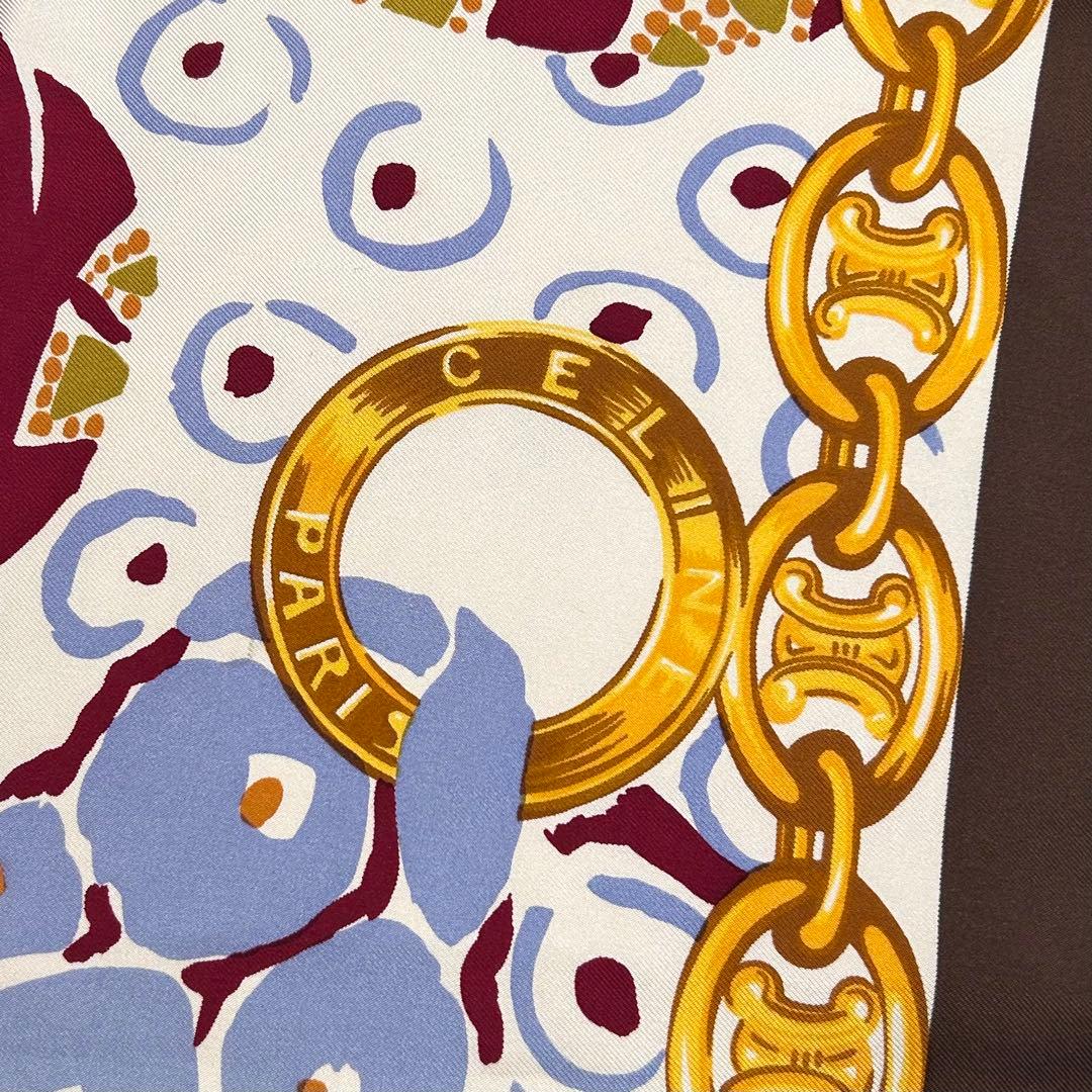 Yoon　正規店購入品 セリーヌ レオパード シルクスカーフ ヴィンテージ