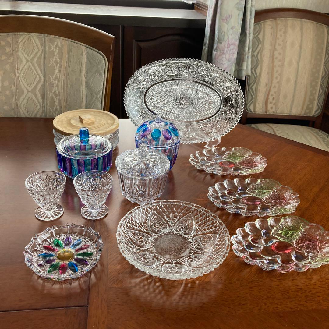 昭和レトロ ガラス食器12点セット - メルカリ