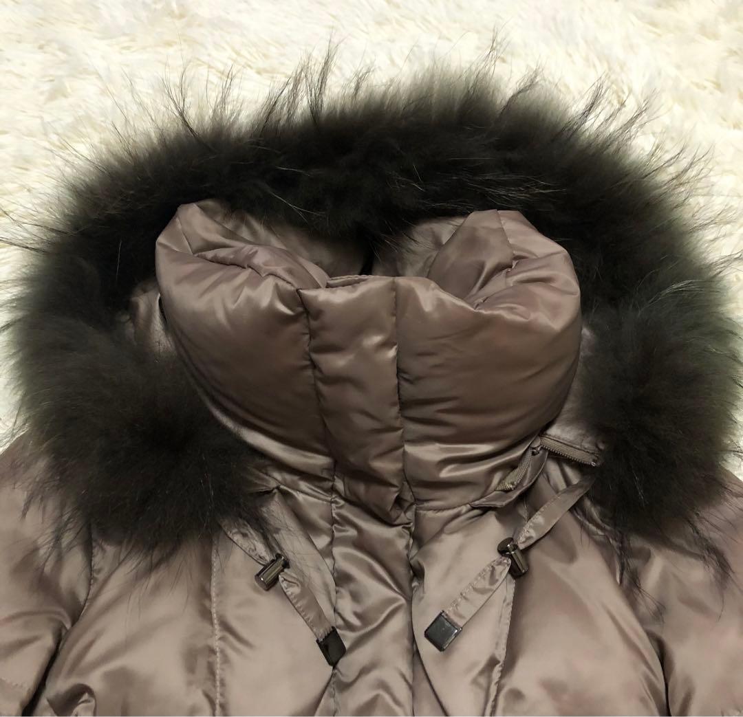 美品✨23区【40】3wayロングダウンコート ラクーンファー 洗える