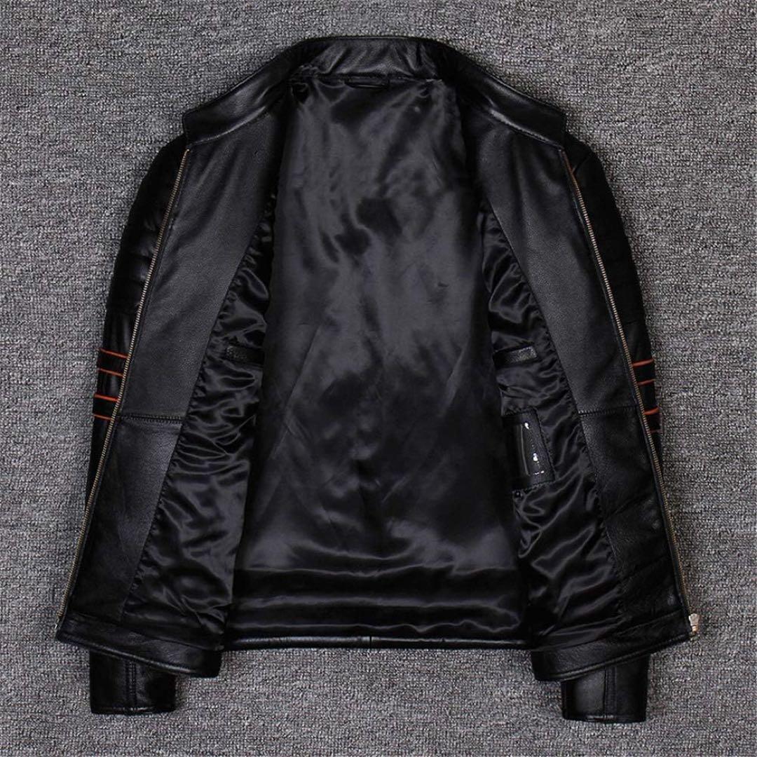 新品未使用 VIIBOY 本革ライダース M 黒 スカル刺繍 即購入OK - メルカリ