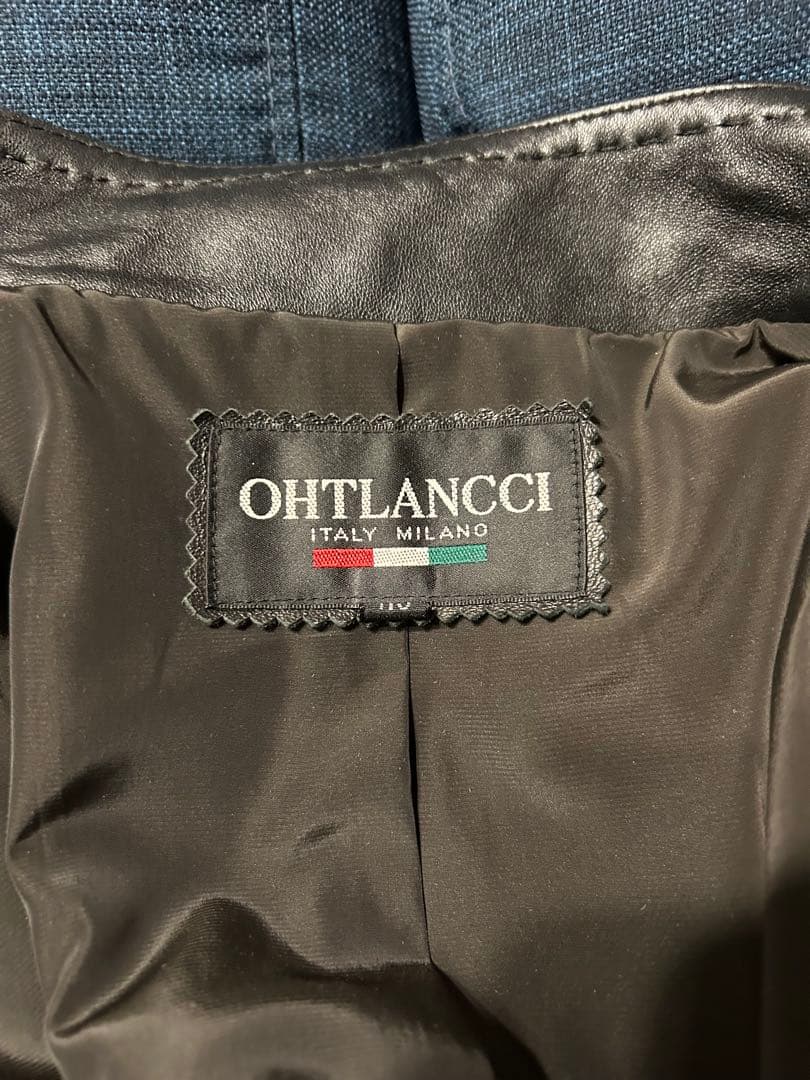 希少デザイン OHTLANCCI パッチワーク レザージャケット 本革 アウター