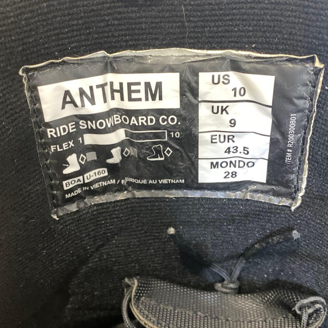 【即日発送】RIDE ANTHEM BOA　28.0cm 22-23モデル