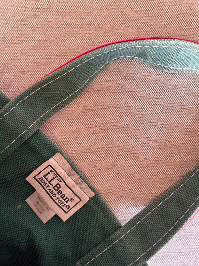 L.L.Bean トートバッグ グリーン/レッド