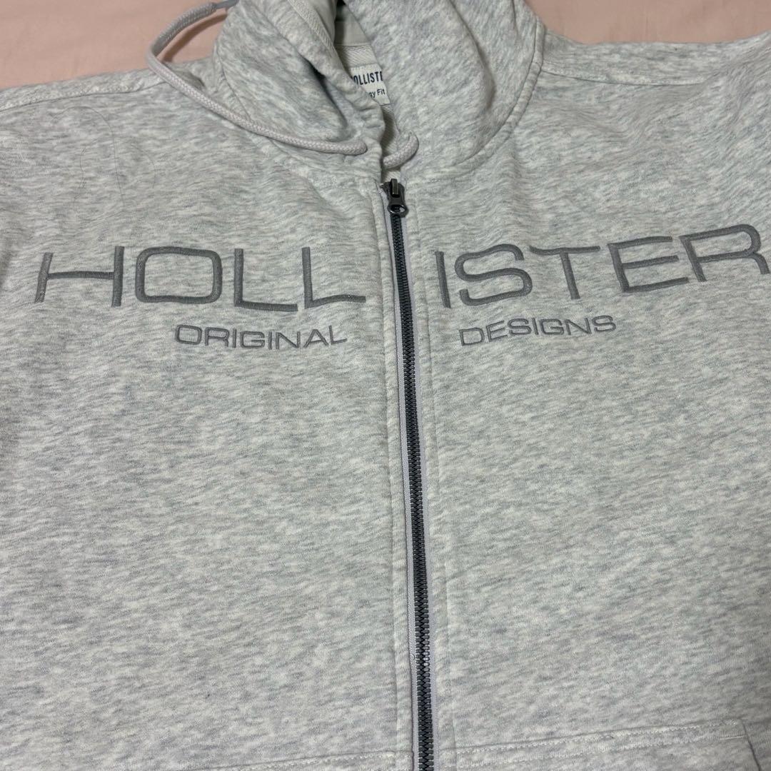 一生友子 ひなこちゃん着用 Hollister グレー ジップアップ パーカー