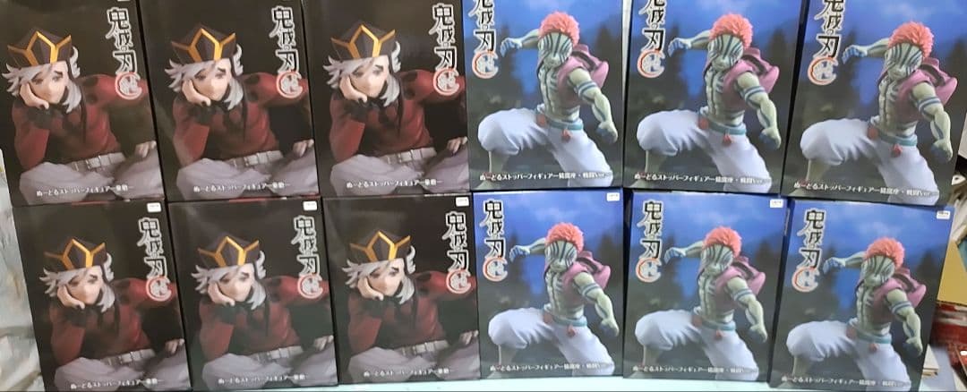 ぬーどるストッパー ラウンドワン限定 鬼滅の刃 煉獄 猗窩座 童磨 12体セット 鬼滅の刃ぬーどるストッパーフィギュア 煉獄杏寿郎 猗窩座 ラウンド