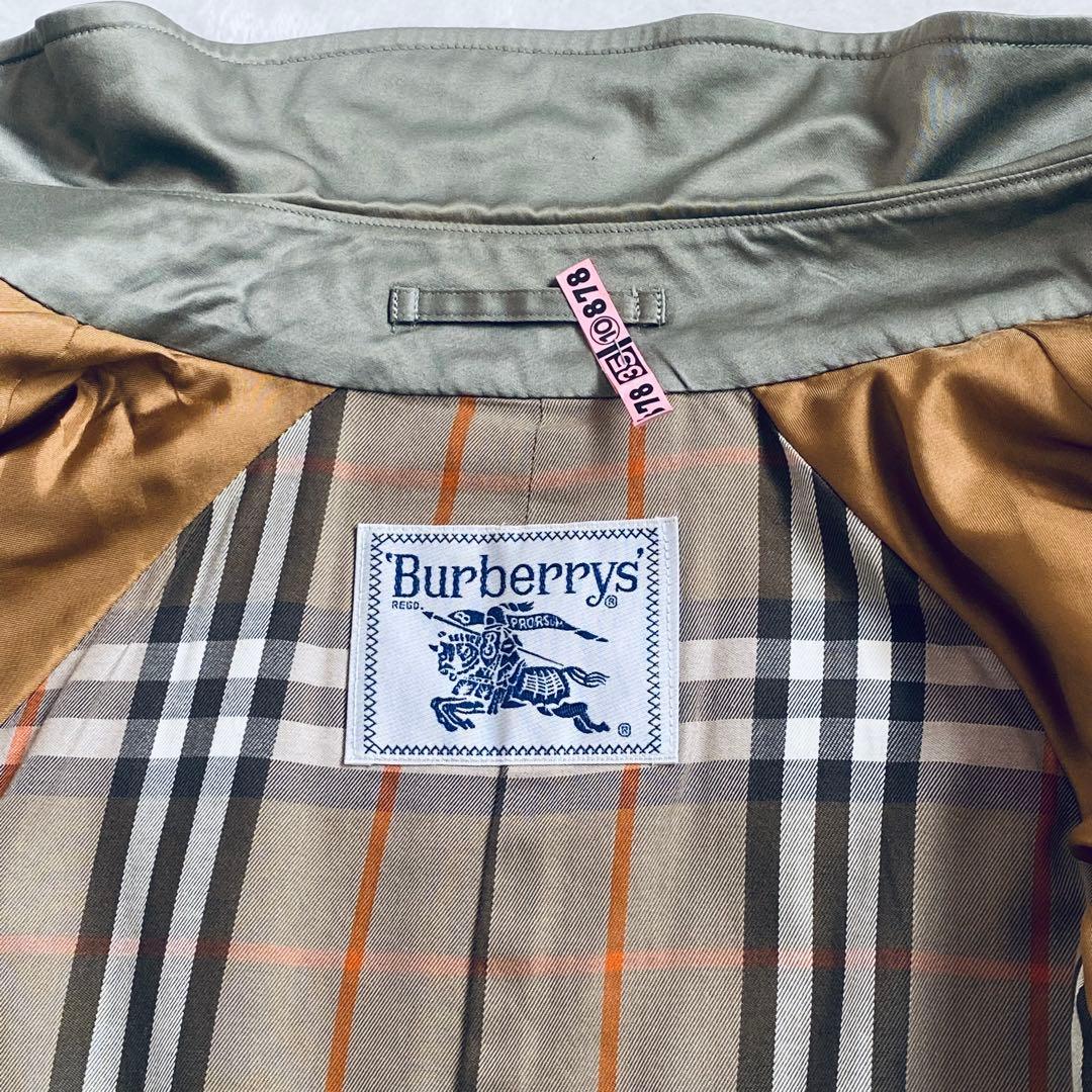 希少・玉虫色】バーバリー ステンカラーコート L クリーニング済 ノバ