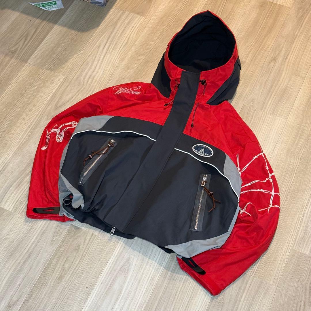 bastard マウンテンパーカー S レッド・グレー bastard マウンテンパーカー S レッド・グレー - メルカリ