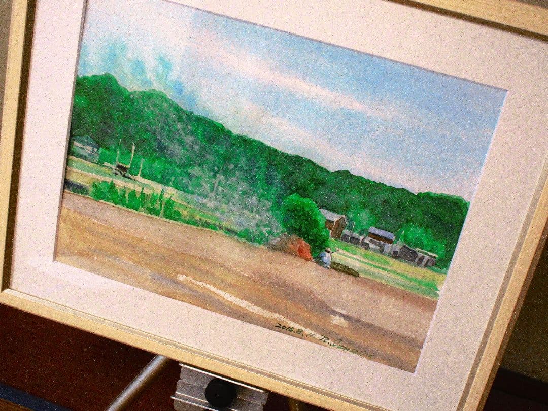 風景画 水彩画 2016年制 F6サイズ 額装済み - メルカリ