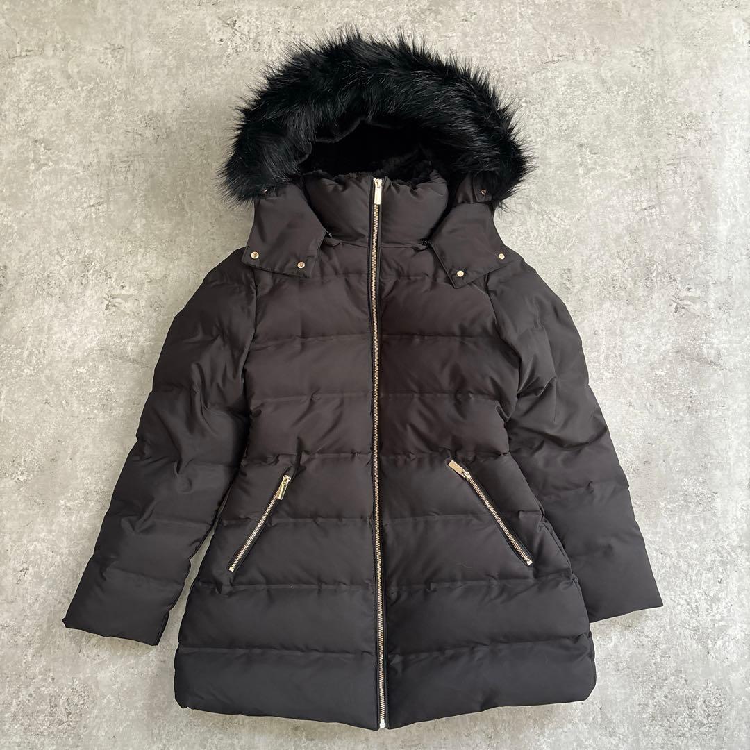 人気極美品✨ZARA セミロング丈フード付きダウンジャケット【Lサイズ