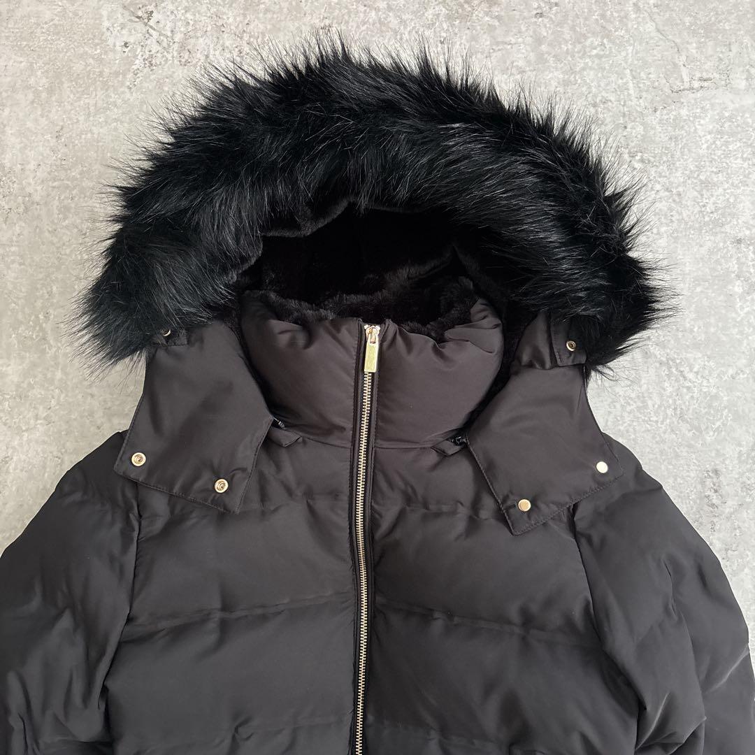 人気極美品✨ZARA セミロング丈フード付きダウンジャケット【Lサイズ