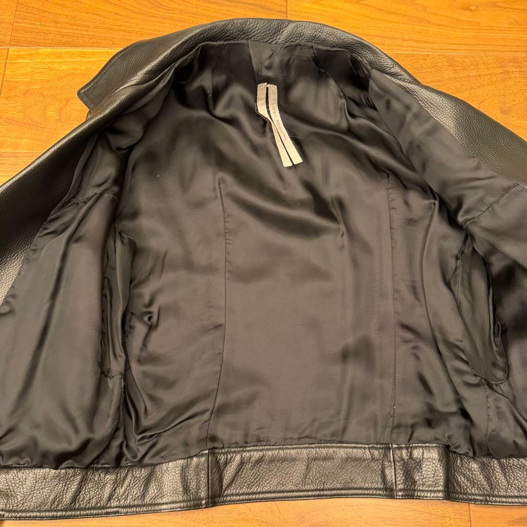 リックオウエンス 21ss レザージャケットlukes 48 - メルカリ