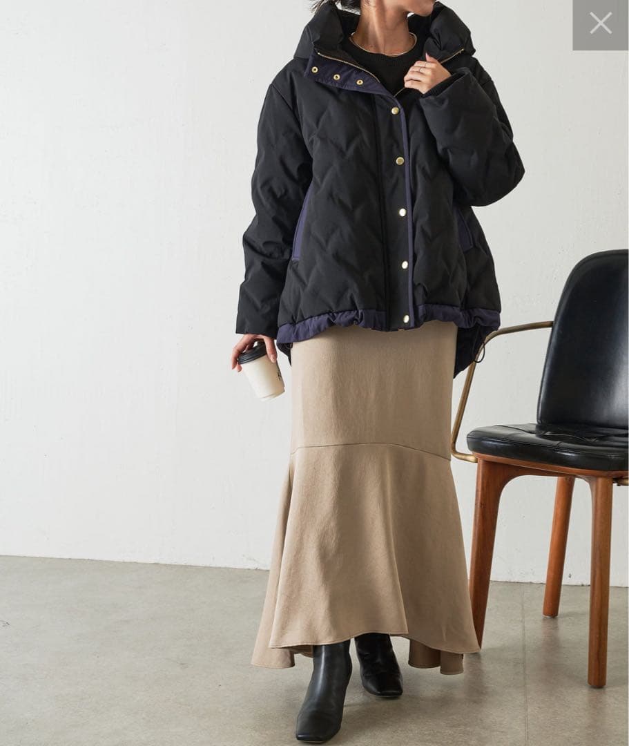 Jena espace merveilleux 配色テントラインダウンジャケット - メルカリ