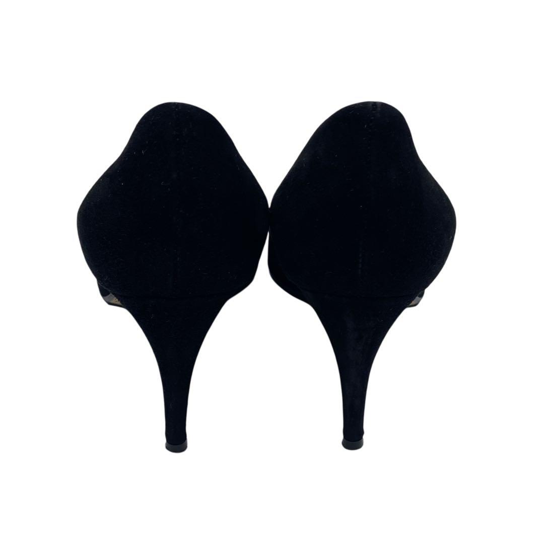 【美品】 セルジオロッシ sr1 パンプス スウェード ブラック 22.5cm