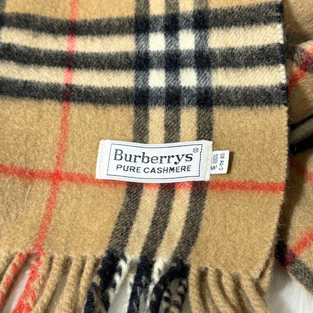 カシミヤ100% 美品 バーバリーズ ストール マフラー ノバチェック