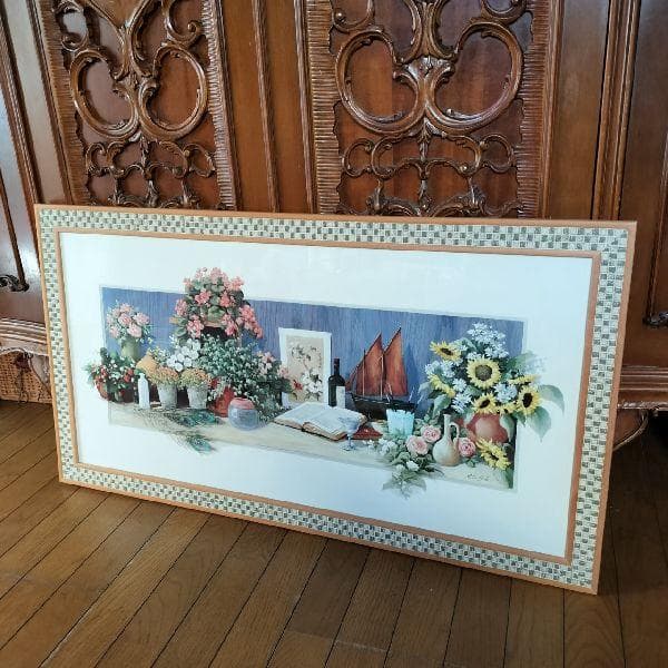 イタリア 大判 額装 アート ポスター 54×100cm フラワー 花 大型 12265□ポスター アート 『LIBERTY フラワー 花 ボタニカル』北欧 A3