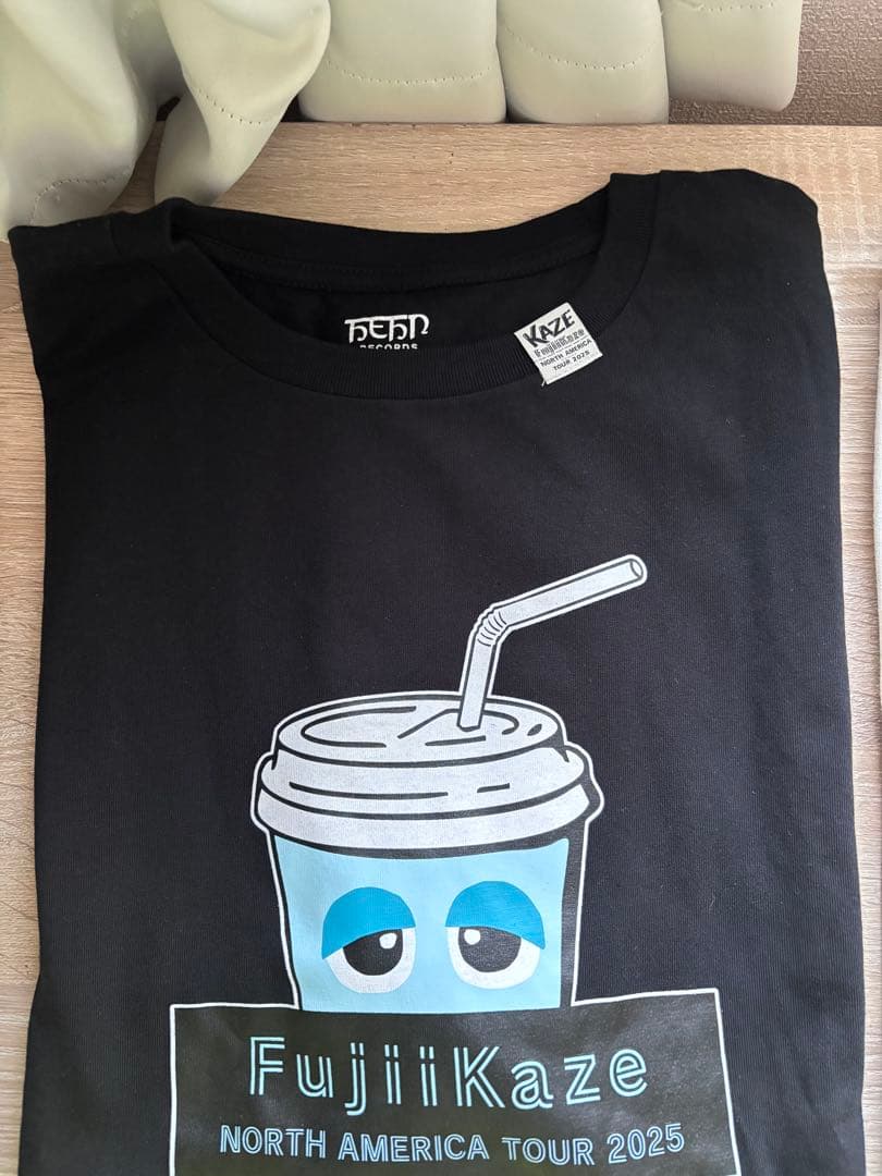 藤井風 ドリンクtシャツ 黒 XXL Fujii Kaze t-Shirt