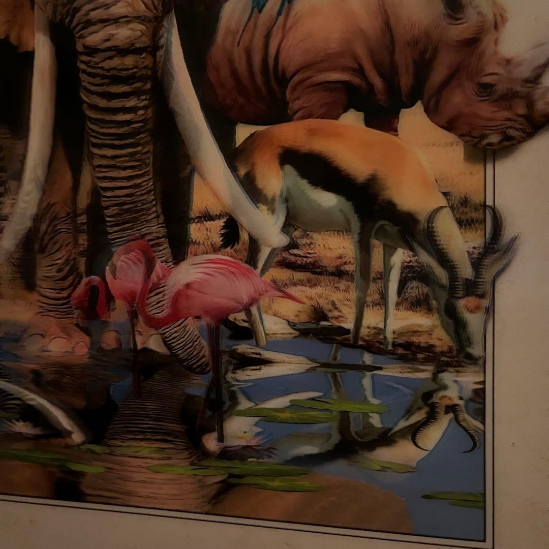 3Dアート Animals 額付 絵画 インテリア