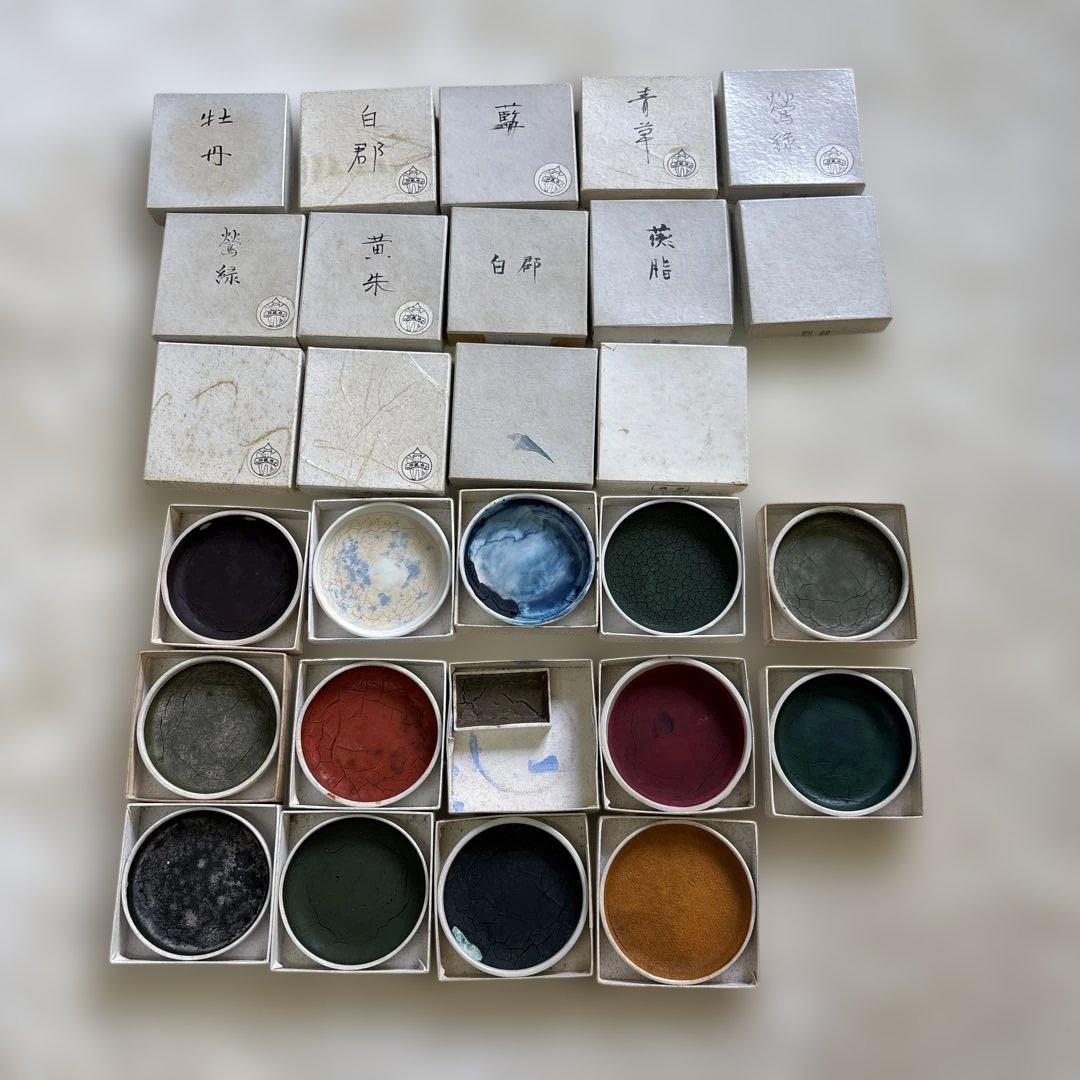 日本画 鉄鉢皿絵具 吉祥