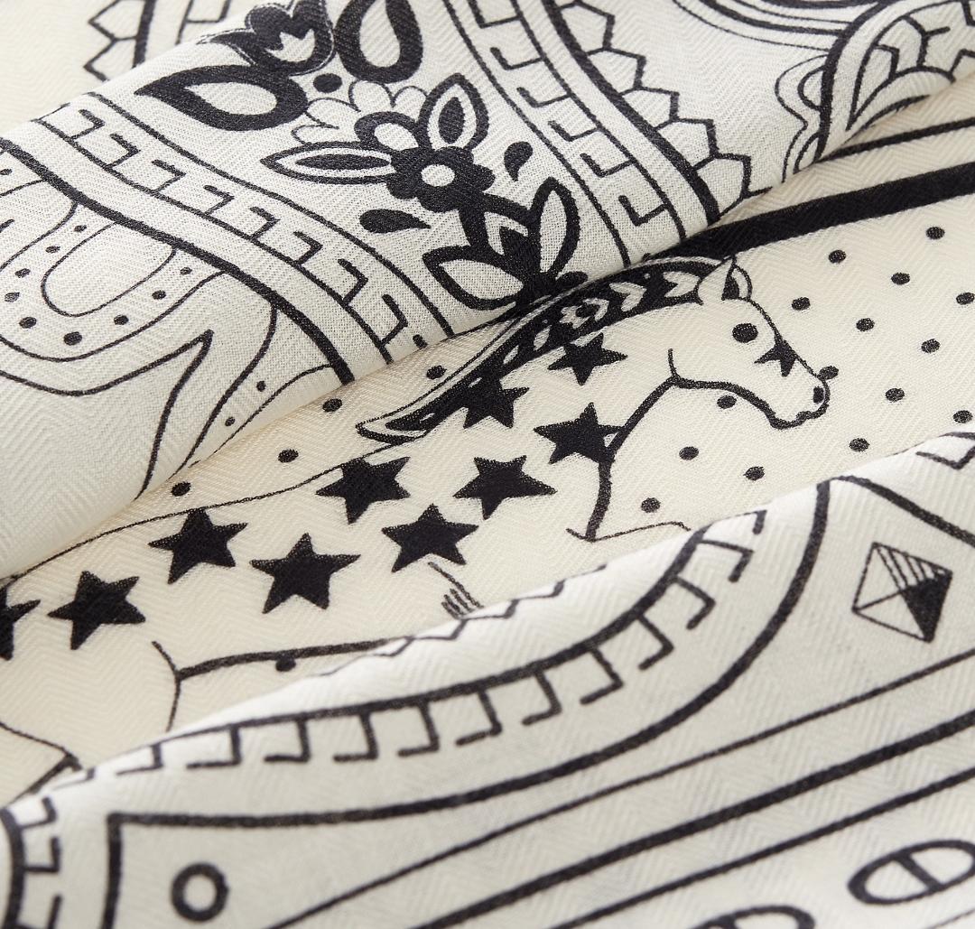 新品] 2025年エルメス スカーフ カシシル140 カレジェアン バンダナ