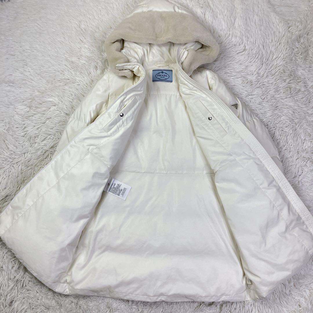 最近モデル】PRADAプラダ2022年モデル ムートンファーダウンコート 44