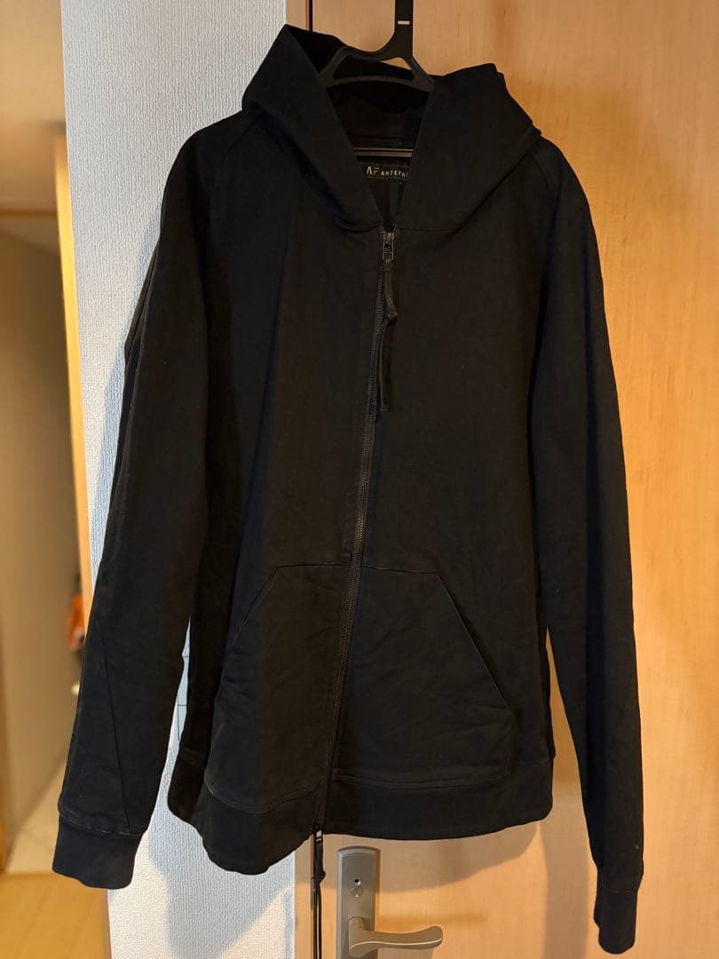A.F ARTEFACT ブラック ジップアップパーカー A.F ARTEFACT - Zip Hoodie