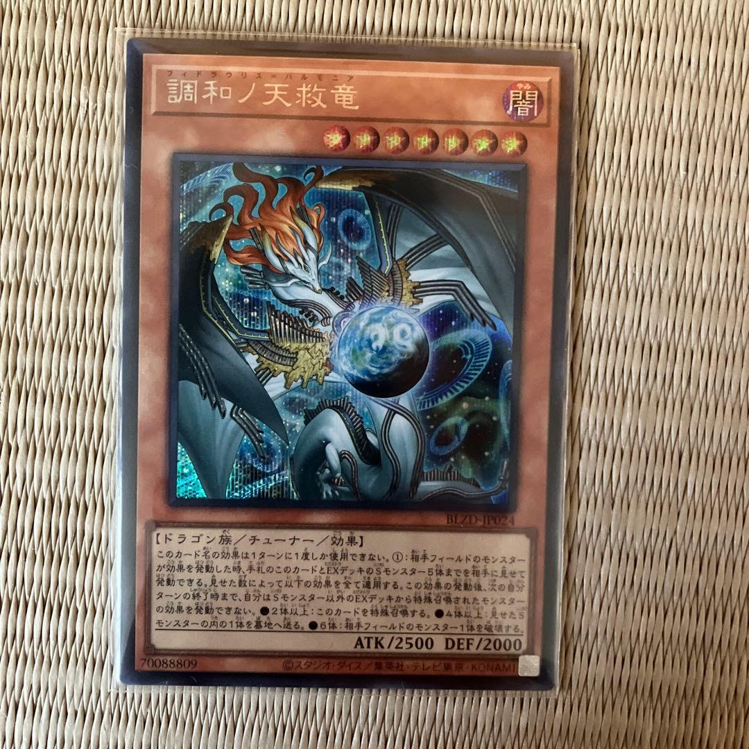 遊戯王調和ノ天救竜シークレット＆霆王の閃光レリーフセット