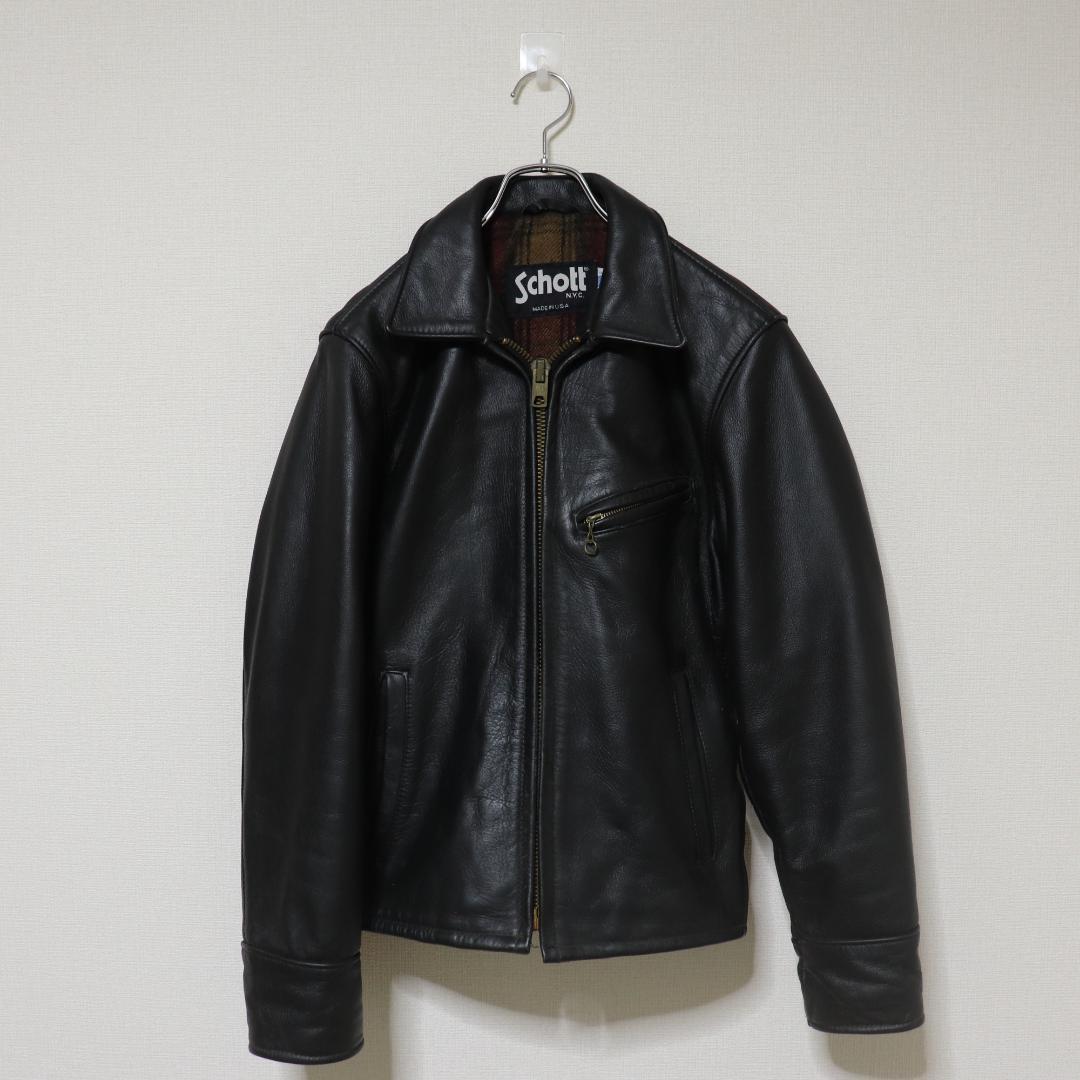 Schott ショット 681 USA製 裏地 シングルライダース ジャケット Schott ショット シングルライダース 681 SINGLE RIDERS STEER HIDE US