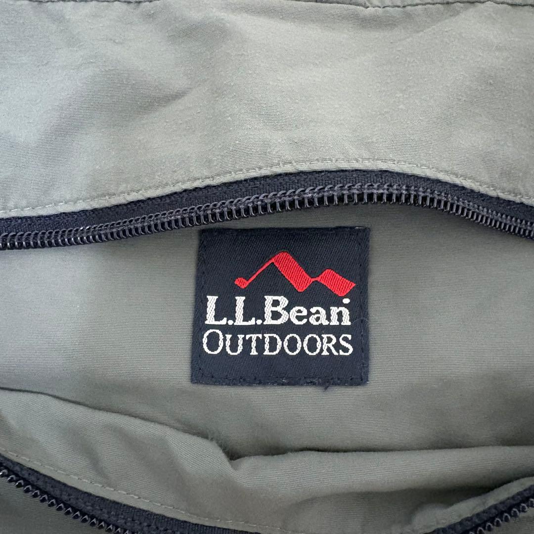 90s L.L.Bean ナイロン アノラックパーカー カーキー サイズS
