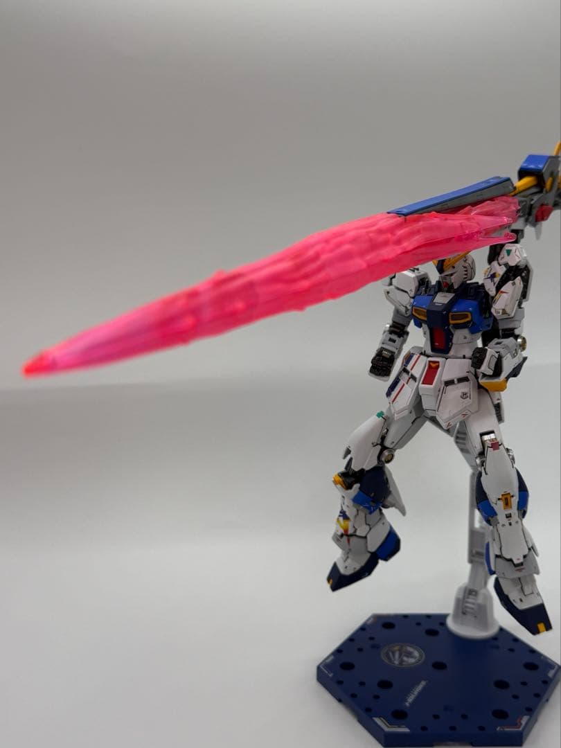 RG νガンダム サザビー ff 全塗装完成品セット アクションベース付き