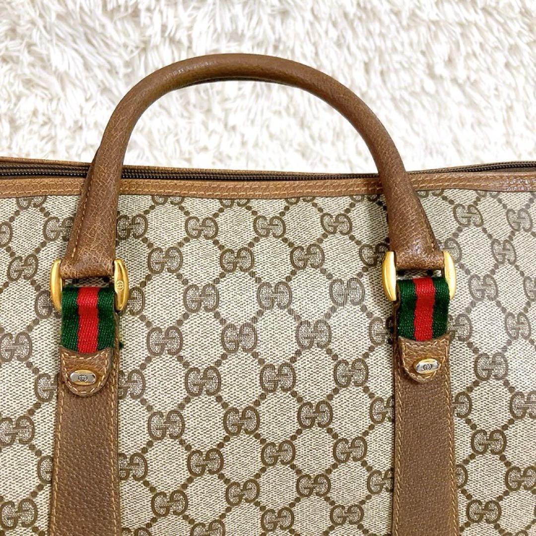 超美品】GUCCI ミニボストン GG インターロッキング シェリー ブラウン