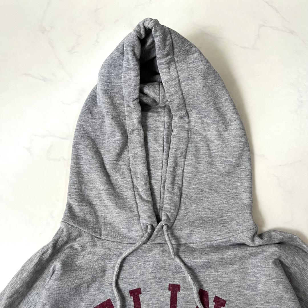 セリーヌ パーカー 16ルーズ ロゴプリント M グレー カシミヤ シルク