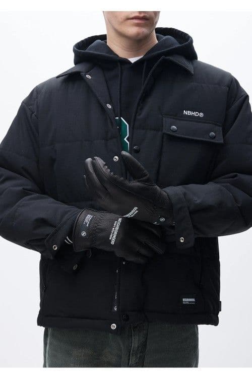 NEIGHBORHOOD Leather Boa Gloves Black - メルカリ