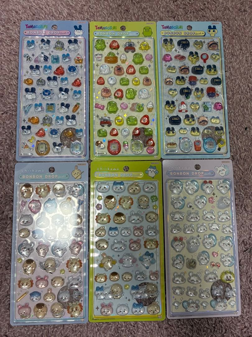 a*i様 ボンボンドロップシール　たまごっち　ちいかわ　6枚 Today's Release | 話題のボンボンドロップシール✨️ こんなに