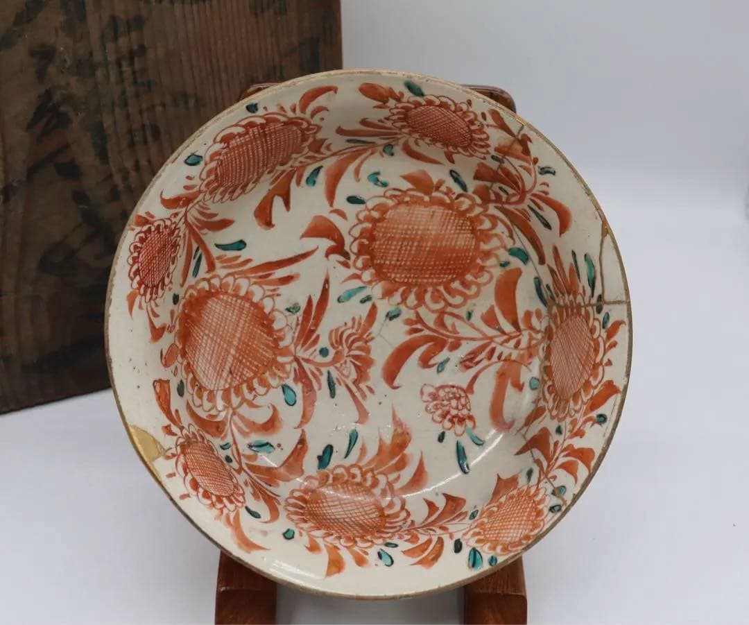 中国　明時代　紅釉大鉢　木箱入　送料込み0521 中国 明代 赤絵大鉢 ｜ みんげい おくむら （日本と世界の民芸）