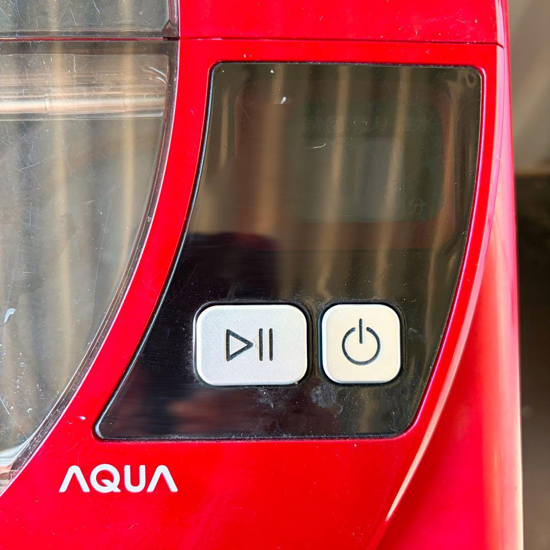 92運搬取付無料！シャイニーレッド純正AQUAスラッシュドラム洗濯機！完