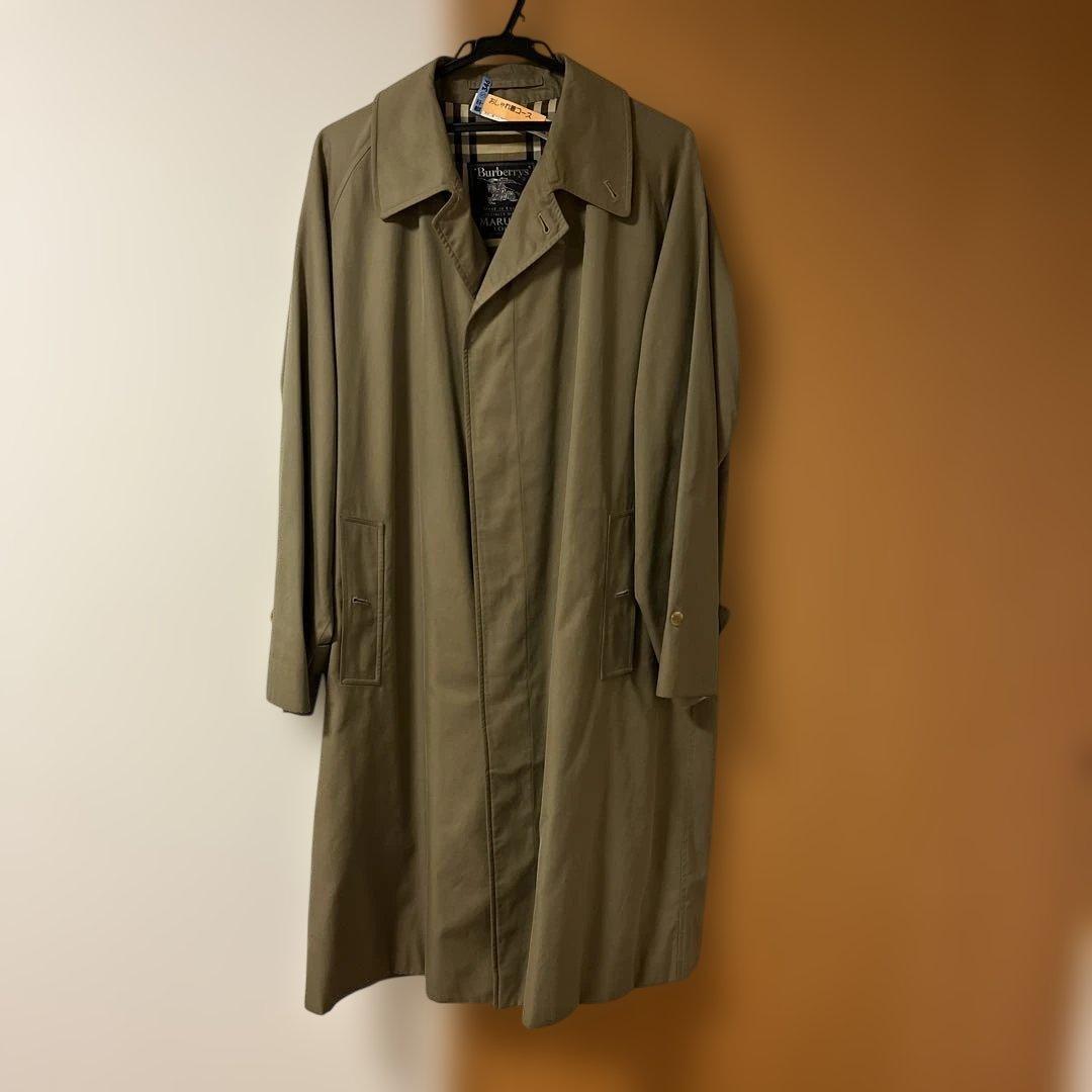 バーバリー 一枚袖 1枚袖 ステンカラーコート 玉虫 英国製 コート