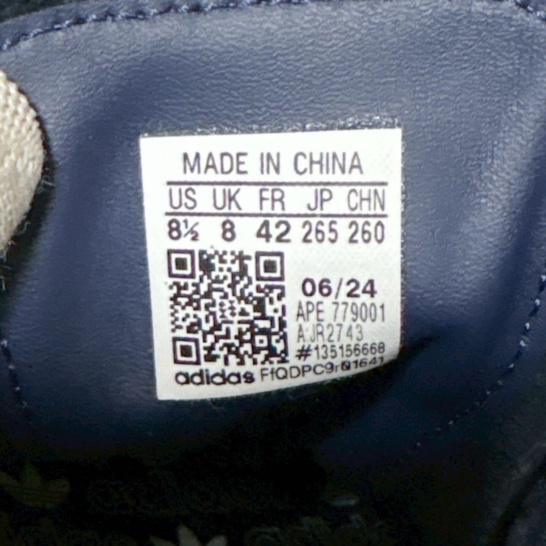 adidas TOBACCO JR2743 タバコ ネイビー 26.5cm