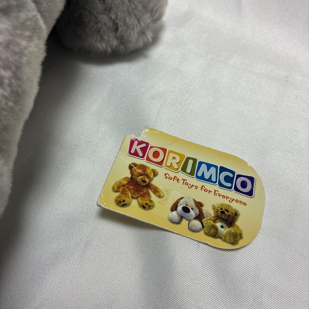 稀少　KORIMCO グレーの象のぬいぐるみ パペット　指人形　ビンテージ物
