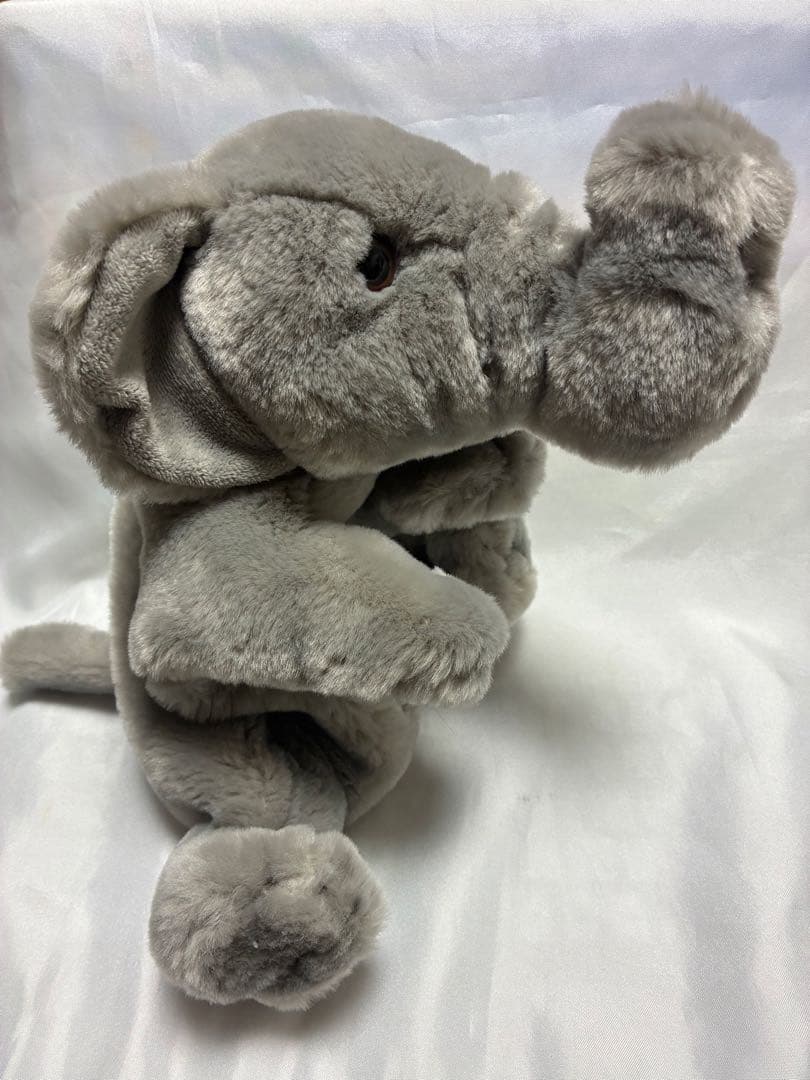 稀少　KORIMCO グレーの象のぬいぐるみ パペット　指人形　ビンテージ物